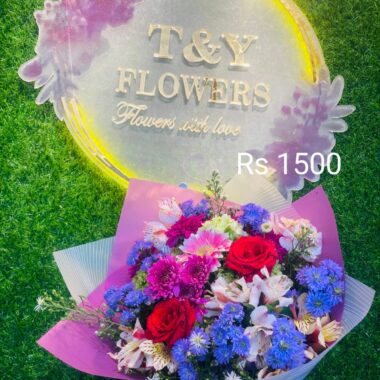 Purple & Red Mixed Garden Bouquet