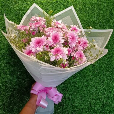 Soft Pink Chrysanthemum Bouquet
