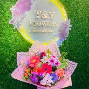 Soft Pink & Coral Gerbera Bouquet