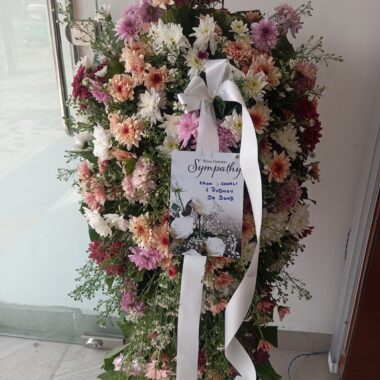 Pastel & Deep Tones Sympathy Wreath