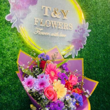 Magenta & Violet Elegance Bouquet