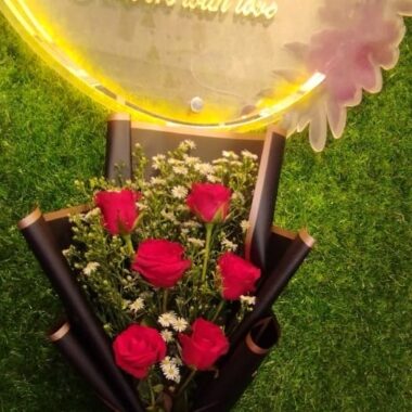 Modern Luxe Red Rose Bouquets