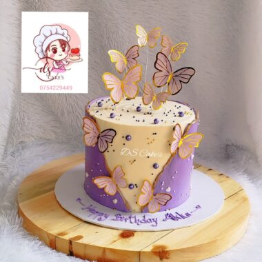 Purple Fault-Line Butterfly Cake