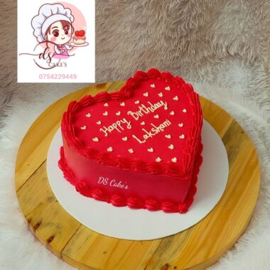 Red Heart Birthday Cake